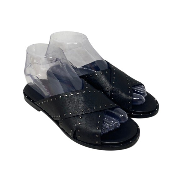 Freda Salvador Sandals Women's Size 5 M Black Cross Strap Dew - Picture 3 of 11